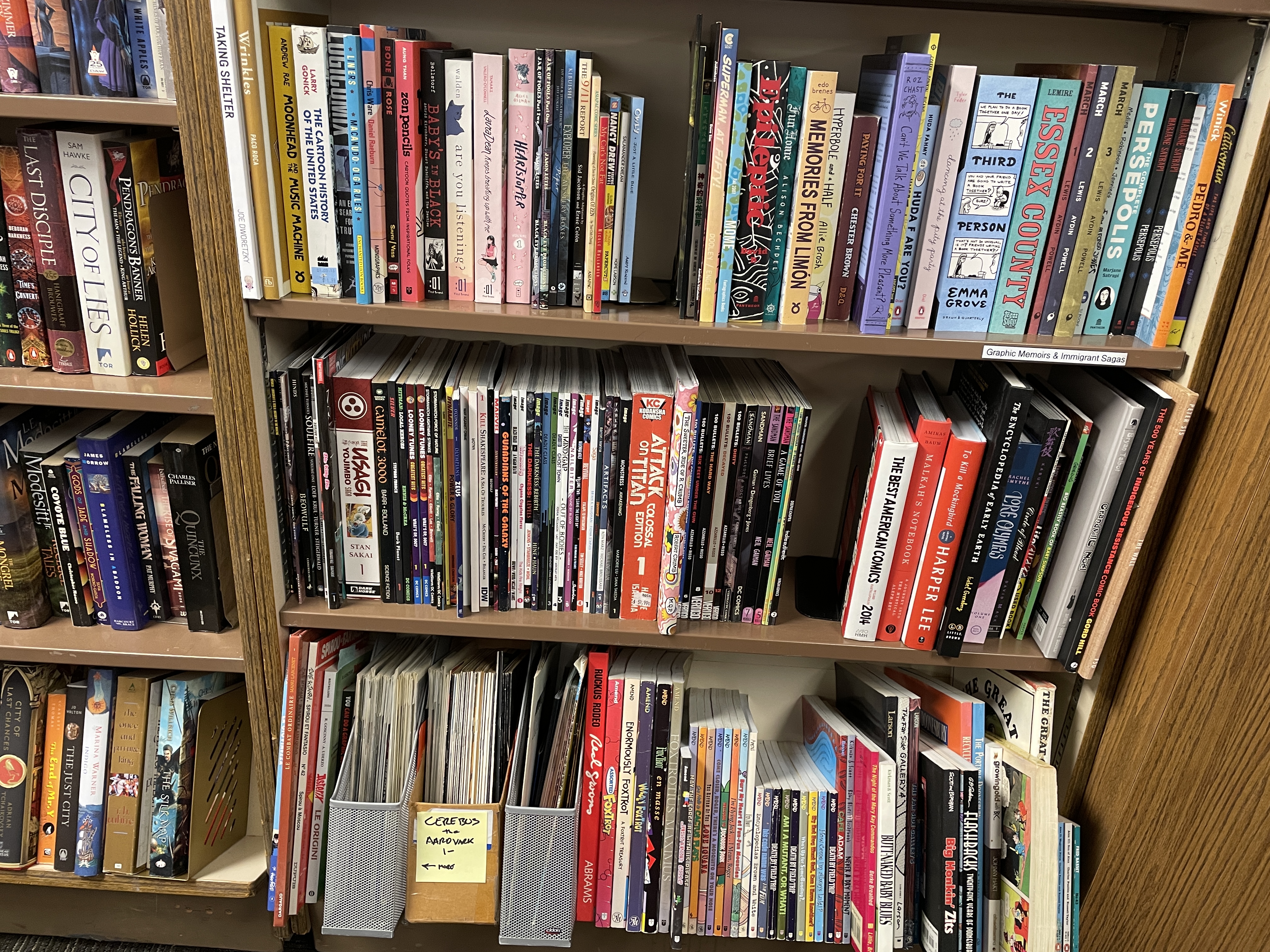 Detailed image of bookshelf